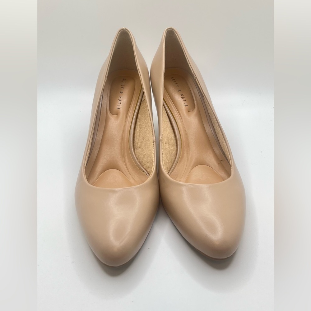 Women’s Kelly & Katie  KK - GENNA Nude Pointed - Toe Heels Pumps Size 8M - Picture 4 of 12